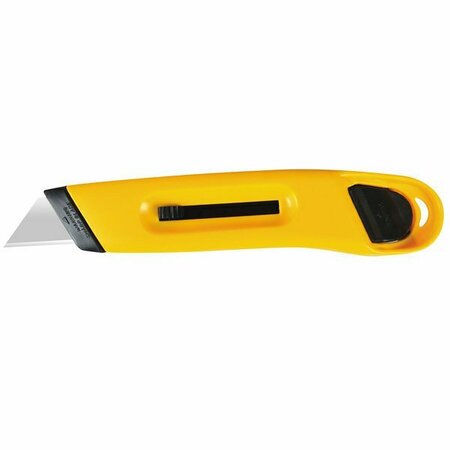 COSCO 091467 Yellow Plastic Knife with Retractable Blade 328COS091467